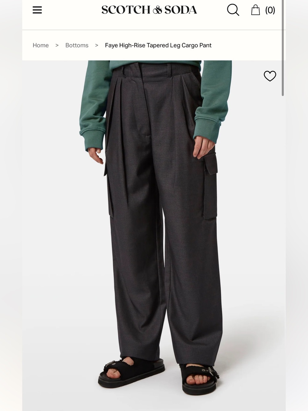 Scotch & Soda Dark Navy Satin Pleat Trousers